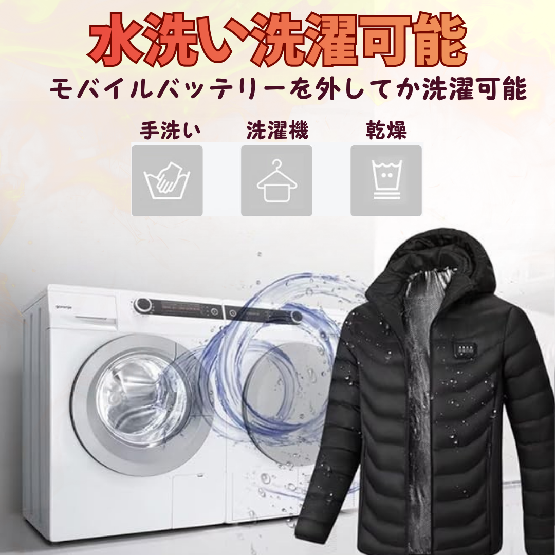 冬用ジャケットUSB電気加熱付き
